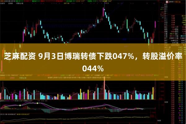 芝麻配资 9月3日博瑞转债下跌047%，转股溢价率044%